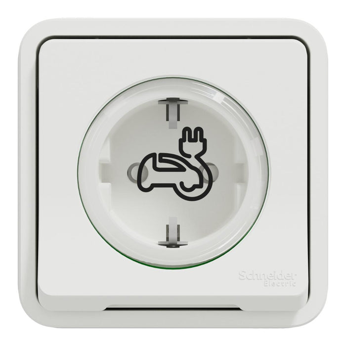 EV CONTACT SCHUKO FLUSH MOUNTING WHITE