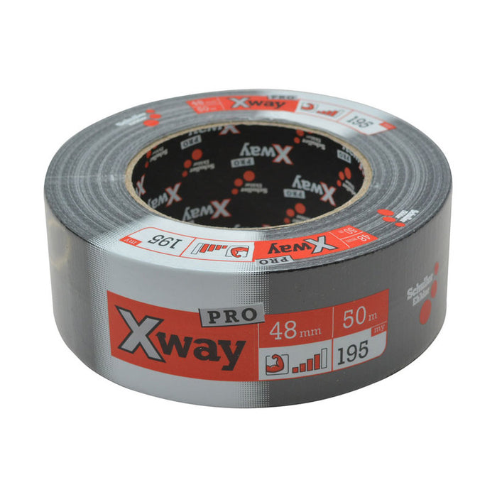 REINFORCED DUCT TAPE 48MMX50M BLACK SCHULLER X-WAY PRO