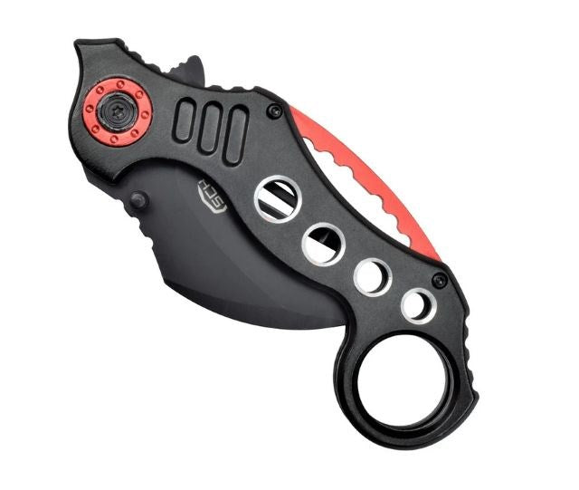 Nóż SCK Steel Claw Knives Karambit K29 czarno-czerw