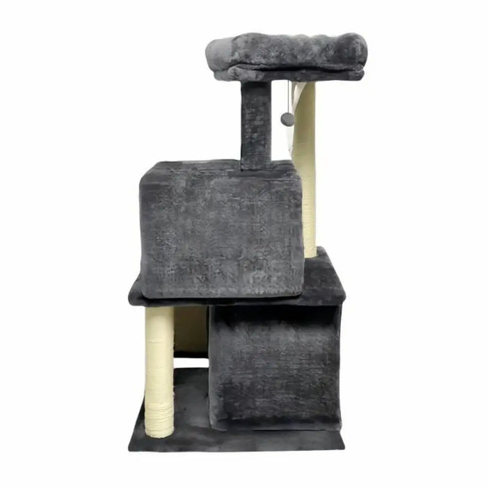 Scratching Post for Cats FLOPI Dark Grey Plush Wood (1 Unit) - Домашни Животни<<<Дом Градина<<<BigBuy&&&Здраве и