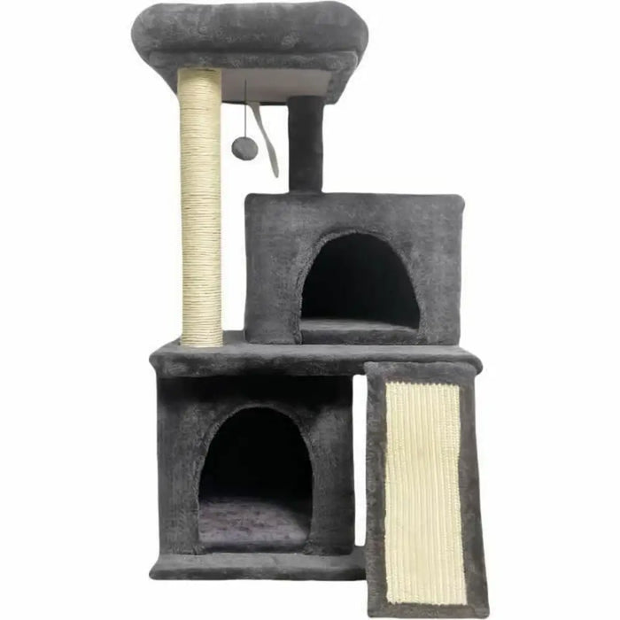 Scratching Post for Cats FLOPI Dark Grey Plush Wood (1 Unit) - Домашни Животни<<<Дом Градина<<<BigBuy&&&Здраве и