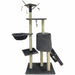 Scratching Post for Cats Jipsy Dark Grey Plush Wood (1 Unit) - Домашни Животни<<<Дом Градина<<<BigBuy&&&Здраве и