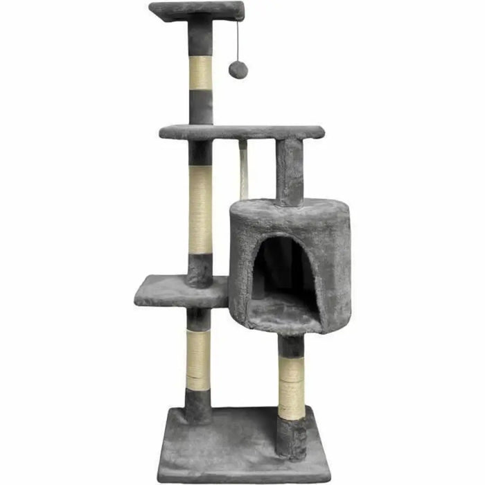 Scratching Post for Cats Paloma Dark Grey Polyester Plush Wood (1 Unit) - Домашни Животни<<<Дом