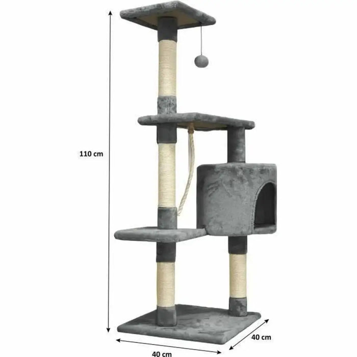 Scratching Post for Cats Paloma Dark Grey Polyester Plush Wood (1 Unit) - Домашни Животни<<<Дом