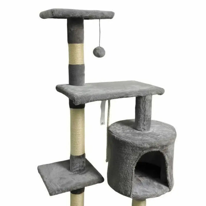 Scratching Post for Cats Paloma Dark Grey Polyester Plush Wood (1 Unit) - Домашни Животни<<<Дом