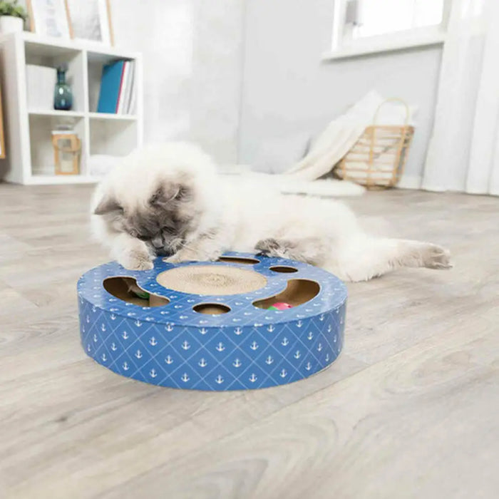 Scratching Post for Cats Trixie Blue Cardboard Plastic Ø 33 cm - Домашни Животни<<<Дом Градина<<<BigBuy&&&Къщички и