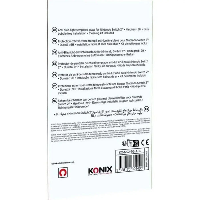 Screen shield for Nintendo Switch 2 KONIX - Електроника Игри<<<Компютри| Електроника<<<BigBuy&&&Аксесоари за