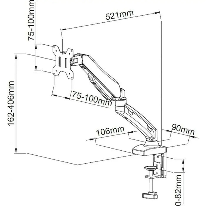 Screen Table Support ART L-11GD ART 27’’ 13’’ 1 x 4,6 x 2,1 cm - Монтиране на екрани<<<Електроника Периферни и резервни