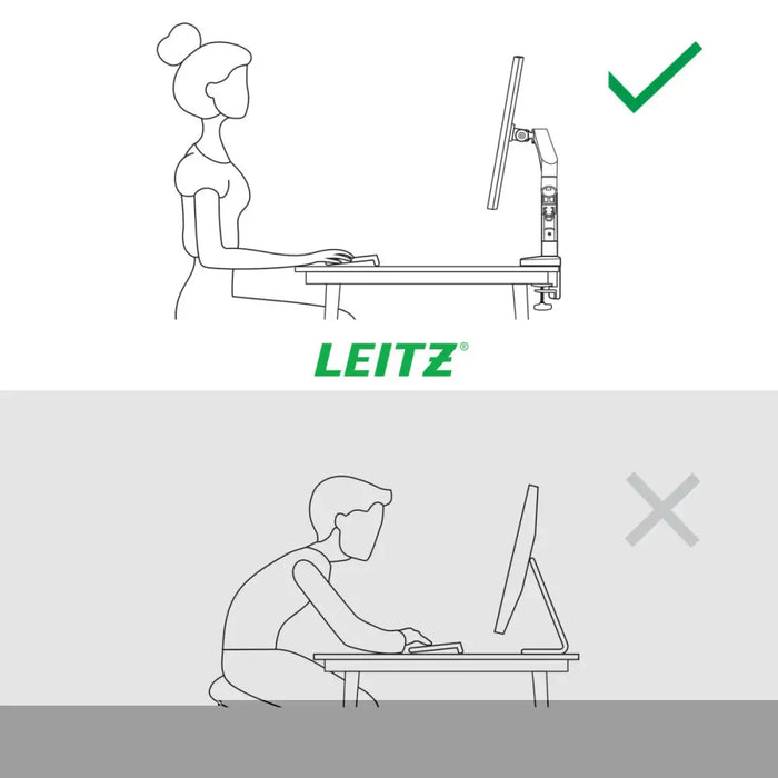 Screen Table Support Leitz Ergo Space Saving 17’’ 32’’ - Монтиране на екрани<<<Електроника Периферни и резервни