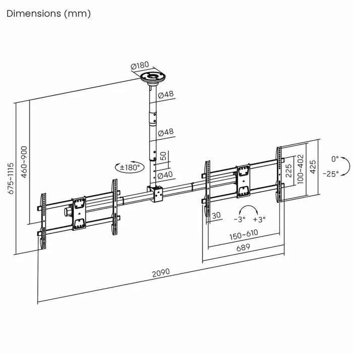 Screen Table Support MacLean MC-111 B 60’’ 34’’ - Монтиране на екрани<<<Електроника Периферни и резервни