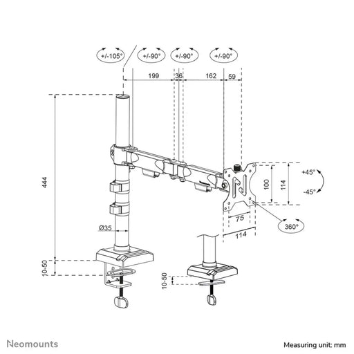 Screen Table Support Neomounts DS60-600BL1 10’’ 32’’ - Електроника Периферни и резервни части<<<Компютри|