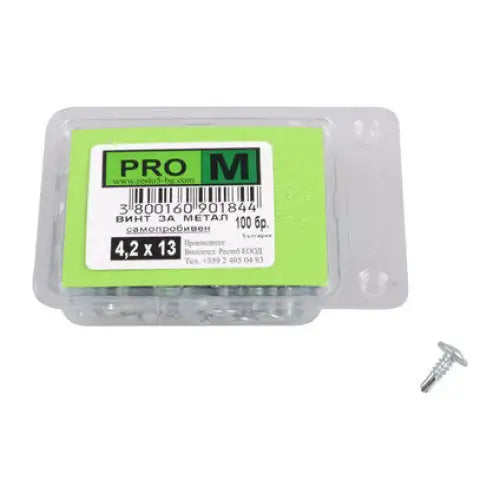 SCREW FOR METAL SELF-DRILL 4.2X13 MM PRO M 100 PCS - Винтове<<<Винтове и болтови съединения<<<Инструменти и