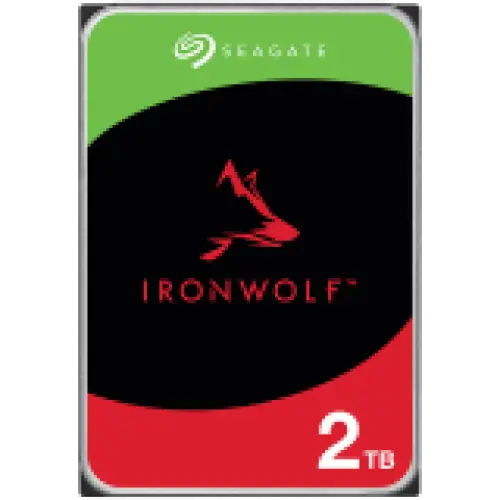 SEAGATE NAS HDD 2TB IronWolf 5900rpm 6Gb/s SATA 64MB cache 3.5inch 24x7 CMR for NAS and RAID rackmount systemes BLK