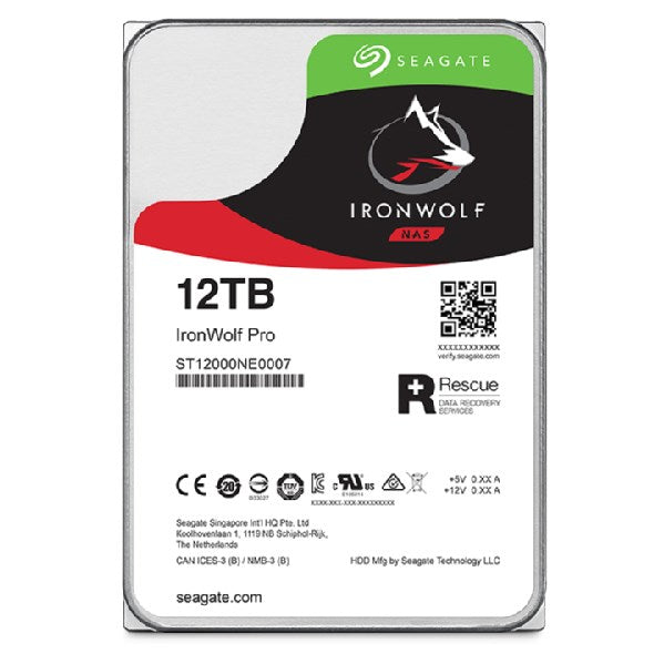 Hard drive SEAGATE IronWolf PRO ST4000NT001, 12TB, 256MB Cache, SATA 6.0Gb/s