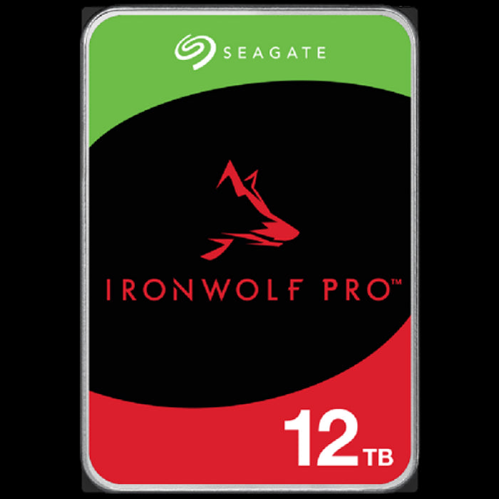SEAGATE Ironwolf PRO Enterprise NAS HDD 12TB 7200rpm 6Gb/s SATA 256MB cache 8.9cm 3.5inch 24x7 for NAS RAID Rackmount Systeme BLK