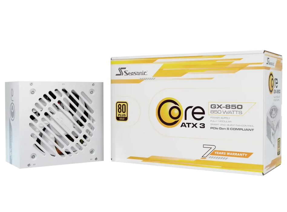 Power supply unit Seasonic CORE GX White 850W 80+ Gold, Fully Modular, ATX 3.1, PCIe 5.1