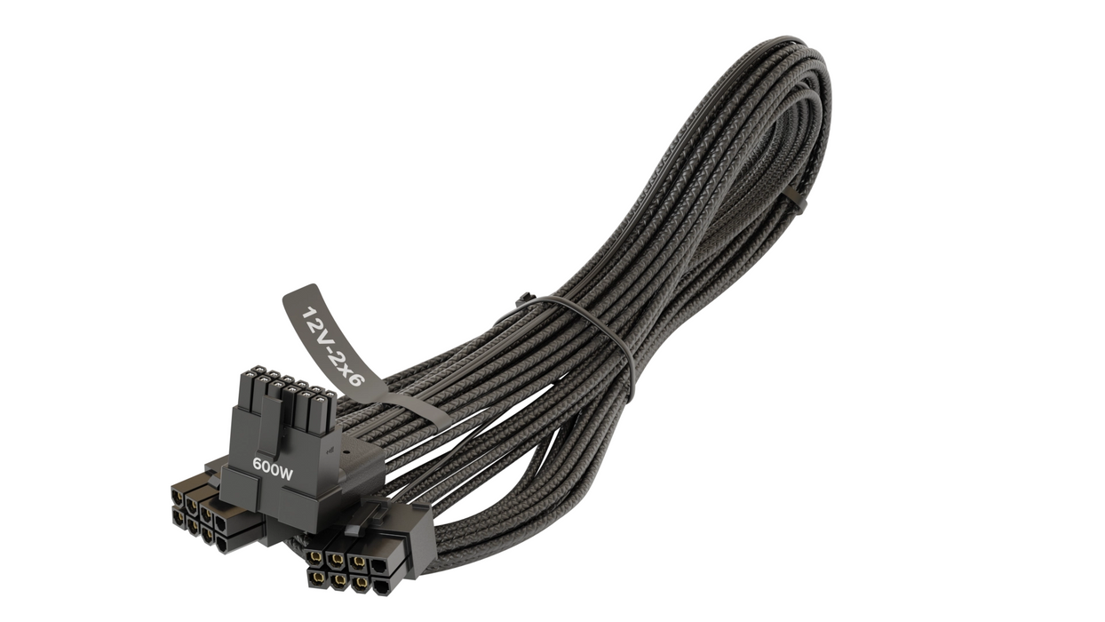 Seasonic 90° 12VHPWR 600W 16-Pin to 2x8 Pin Cable for Seasonic Power Supplies