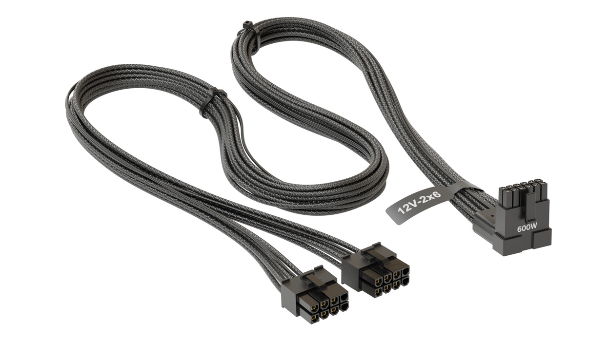 Seasonic 90° 12VHPWR 600W 16-Pin to 2x8 Pin Cable for Seasonic Power Supplies
