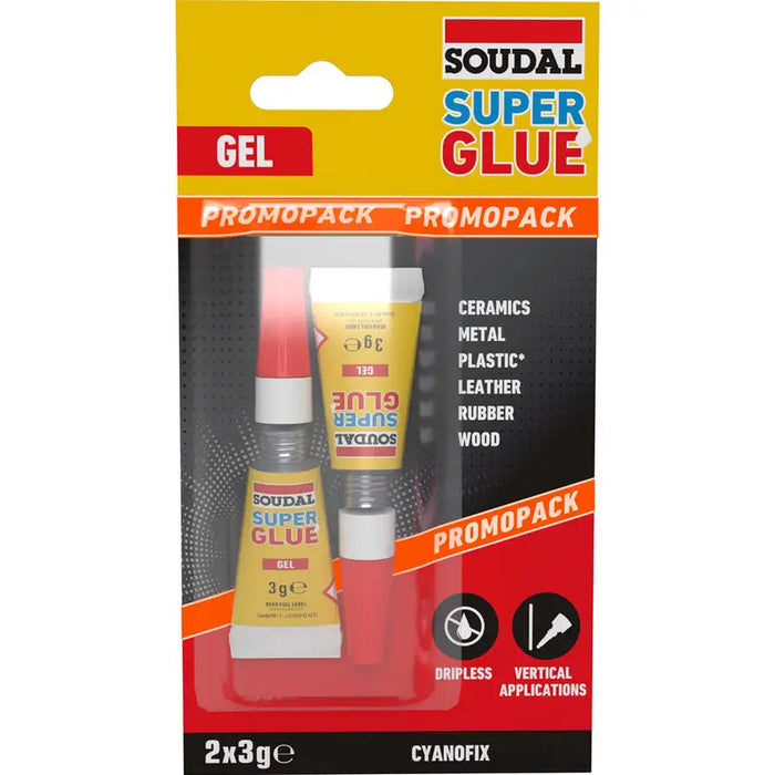 SECOND ADHESIVE GEL 2 X 3 G SOUDAL - Лепила<<<Лепила и ленти<<<Бои и лакове<<<Praktiker&&&Лепила<<<Лепила и