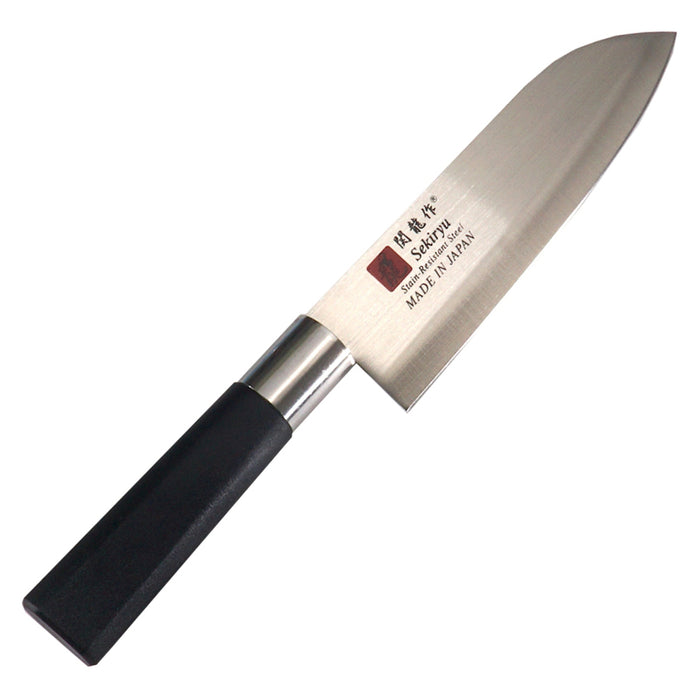 JAPANESE KITCHEN KNIFE 16.5 CM SANTOKU BLACK SEKIRYU