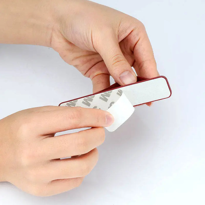 Self-adhesive finger holder with zipper - green - Cell phone holders<<<HurtelXML