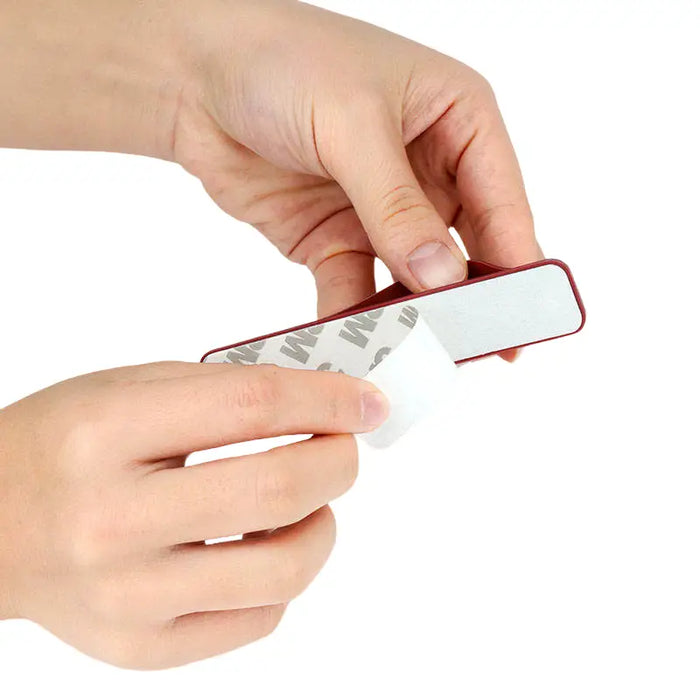 Self-adhesive finger holder with zipper - pink - Cell phone holders<<<HurtelXML