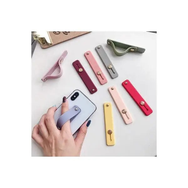 Self-adhesive finger holder with zipper - pink - Cell phone holders<<<HurtelXML