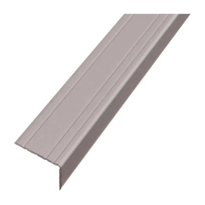 SELF-ADHESIVE L-SHAPED TRANSITION STRIP DOELLKEN 25 MM. SILVER 2.7 M. - Лайстни<<<Паркет и елементи за монтаж<<<Подови