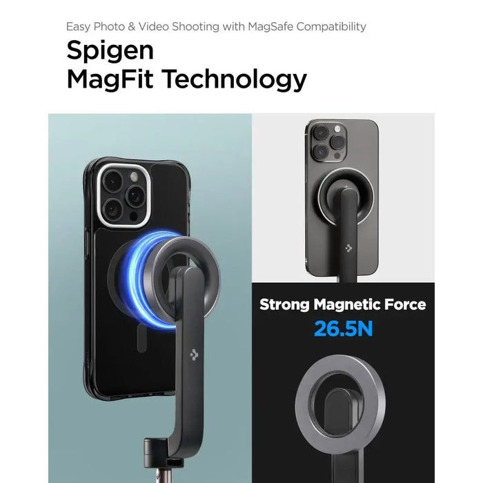Selfie stick Spigen S570W MagSafe tripod with Bluetooth - black - Photo accessories<<<HurtelXML
