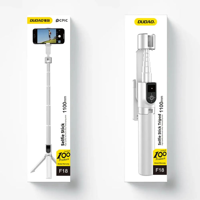 Selfie stick / telescopic pole with tripod Dudao F18W - white - Photo accessories<<<HurtelXML