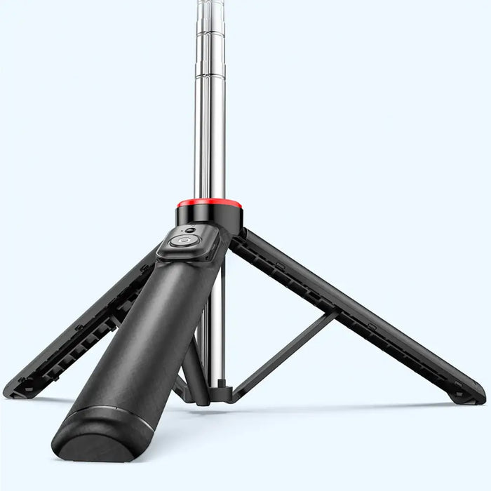 Selfie stick WC13YDS telescopic tripod 1.3m with double lamp and phone holder - black - Photo accessories<<<HurtelXML