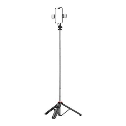 Selfie stick WC13YDS telescopic tripod 1.3m with double lamp and phone holder - black - Photo accessories<<<HurtelXML