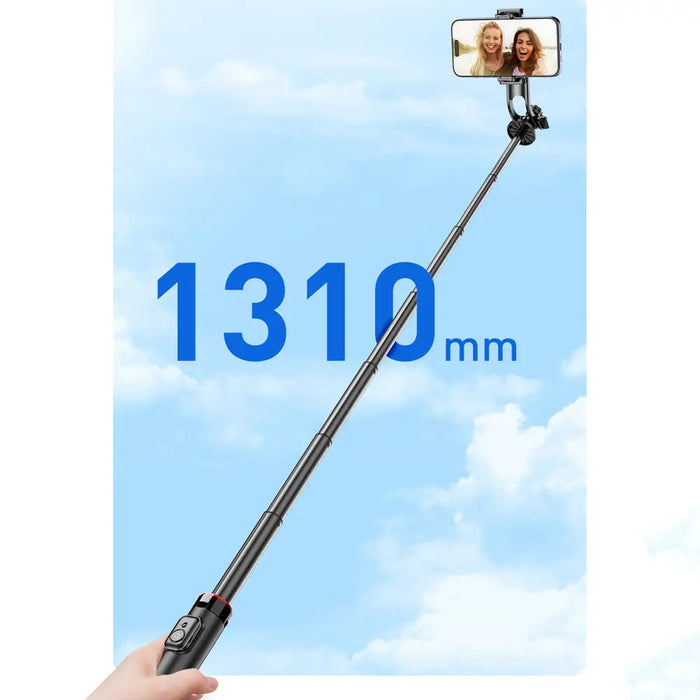 Selfie stick WC1Y2S 1.3m aluminum alloy telescopic tripod with phone holder - black - Photo accessories<<<HurtelXML