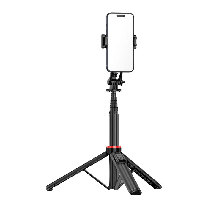 Selfie stick WC1Y2S 1.3m aluminum alloy telescopic tripod with phone holder - black - Photo accessories<<<HurtelXML
