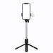 Selfie stick WH1YXS telescopic tripod 1m with round lamp and phone holder - black - Photo accessories<<<HurtelXML