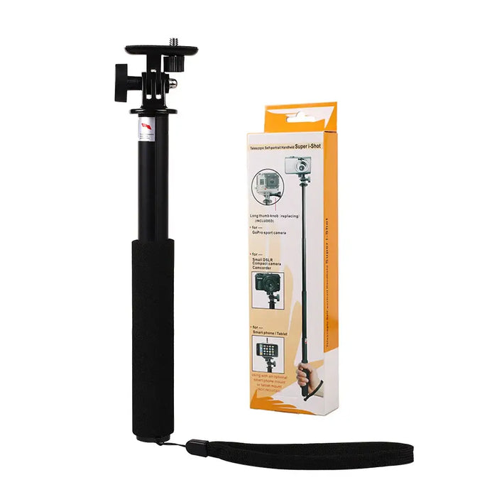 Selfie stick with camera holder - black - Photo accessories<<<HurtelXML