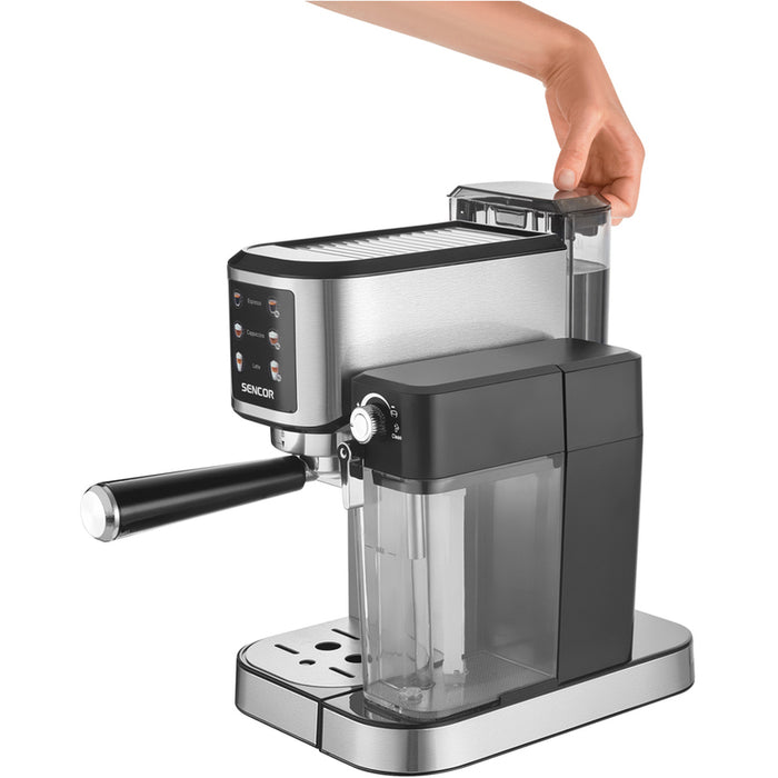 Coffee machine SENCOR SES 4910SS 1000.00 ml, AUTOMATIC CAPPUCCINO SYSTEM, 20.00 bar