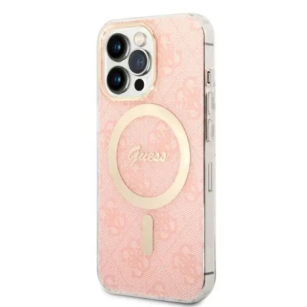 Set Guess GUBPP13XH4EACSP Case+ Charger iPhone 13 Pro Max pink/pink hard case 4G Print MagSafe - Cell phone cases