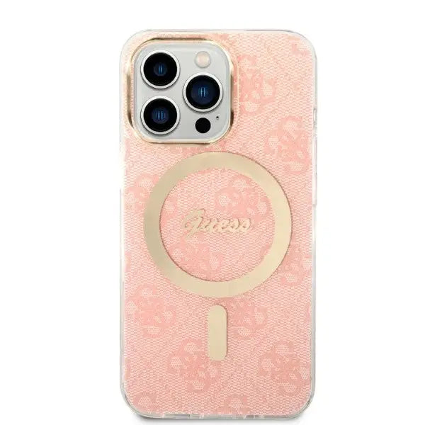 Set Guess GUBPP13XH4EACSP Case+ Charger iPhone 13 Pro Max pink/pink hard case 4G Print MagSafe - Cell phone cases