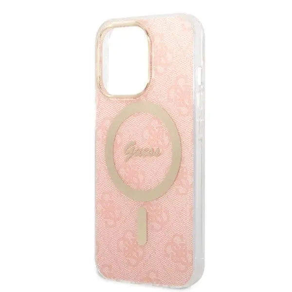 Set Guess GUBPP13XH4EACSP Case+ Charger iPhone 13 Pro Max pink/pink hard case 4G Print MagSafe - Cell phone cases