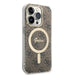 Set Guess GUBPP14LH4EACSW Case+ Charger iPhone 14 Pro 6.1’’ brown/brown hard case 4G Print MagSafe - Cell phone cases