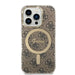 Set Guess GUBPP14LH4EACSW Case+ Charger iPhone 14 Pro 6.1’’ brown/brown hard case 4G Print MagSafe - Cell phone cases