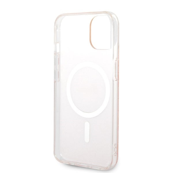 Set Guess GUBPP14MH4EACSP Case+ Charger iPhone 14 Plus 6.7’’ pink/pink hard case 4G Print MagSafe - Cell phone cases