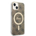 Set Guess GUBPP14SH4EACSW Case+ Charger iPhone 14 6.1’’ brown/brown hard case 4G Print MagSafe - Cell phone cases