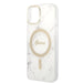 Set Guess GUBPP14SHMEACSH Case+ Charger iPhone 14 6.1’’ white/white hard case Marble MagSafe - Cell phone cases