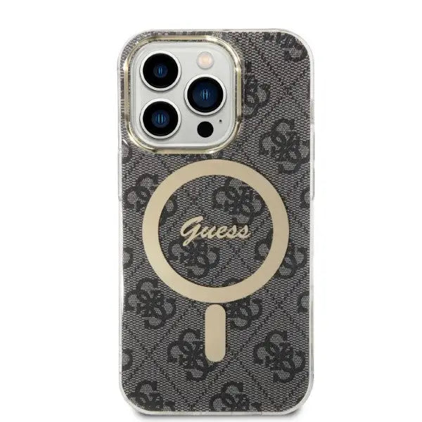 Set Guess GUBPP14XH4EACSK Case+ Charger iPhone 14 Pro Max 6.7’’ black/black hard case 4G Print MagSafe - Cell phone