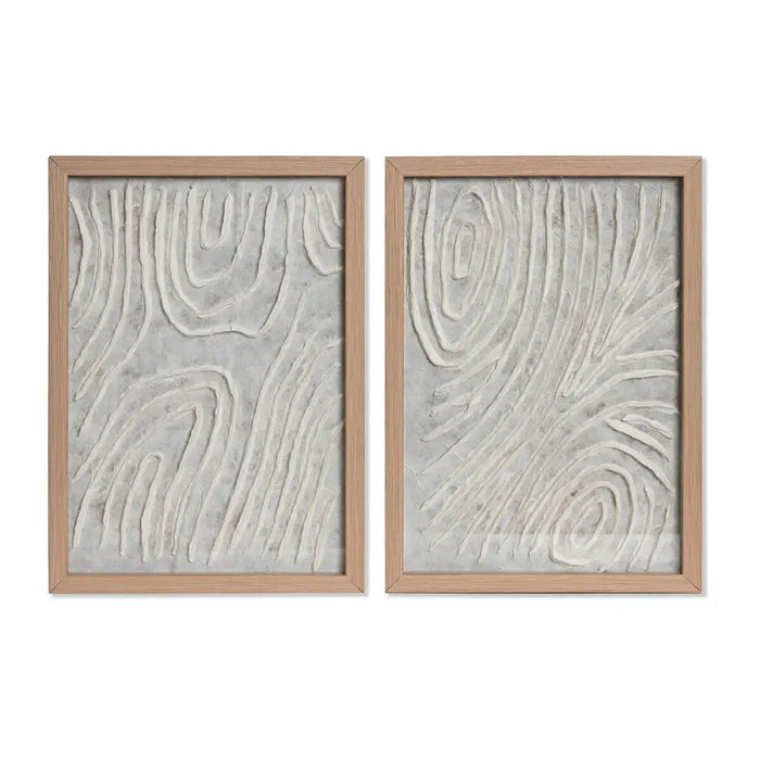 Set of 2 pictures Home ESPRIT Paper Crystal 25 x 2 x 35 cm - Декорация и Осветление<<<Дом Градина<<<BigBuy&&&Картини и