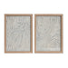 Set of 2 pictures Home ESPRIT Paper Crystal 25 x 2 x 35 cm - Декорация и Осветление<<<Дом Градина<<<BigBuy&&&Картини и