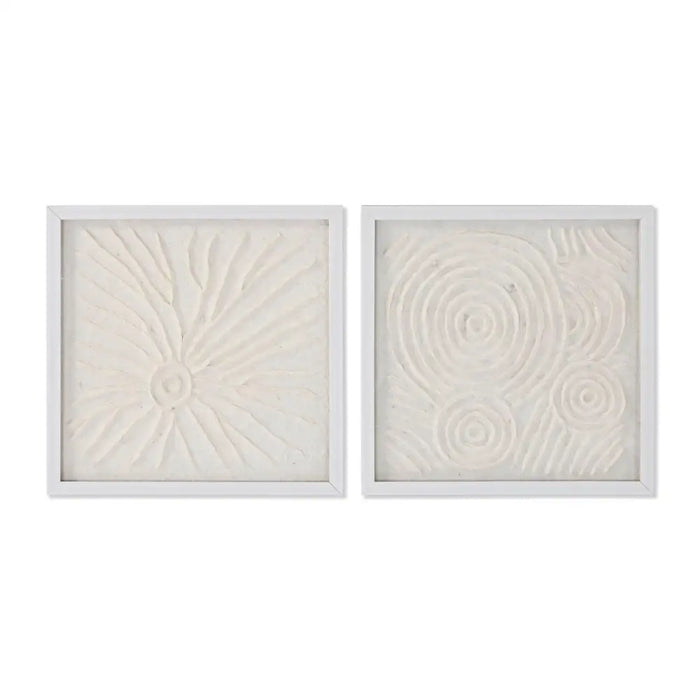 Set of 2 pictures Home ESPRIT Paper Crystal 35 x 2 x 35 cm - Декорация и Осветление<<<Дом Градина<<<BigBuy&&&Картини и