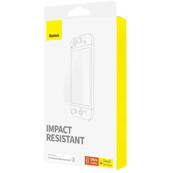 Set of 2x Baseus Crystal tempered glass for Nintendo Switch OLED 2021 + mounting kit - transparent - Gaming